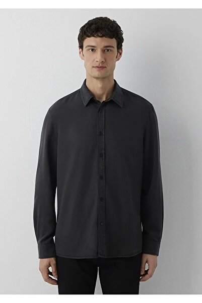 Mavi M0212068 Black Shirt Men's Shirt Smoked