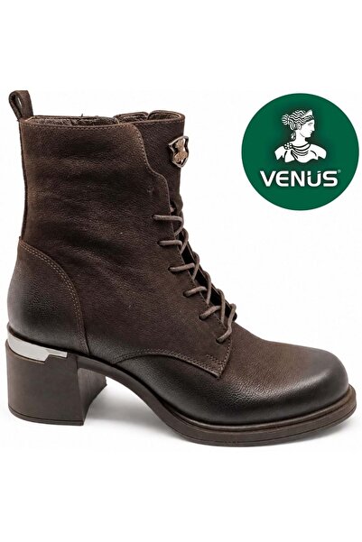 Venüs Lebedos Genuine Leather Non-Slip Sole Orthopedic Boots Women's Boots Brown