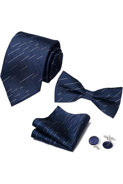 GENERAL [5 in 1] Men's Pretied Bow Ties Paisley Floral Stripe Bow Tie, Pocket...