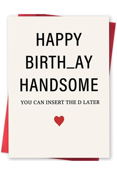 GENERAL Funny Birthday Card & Gifts for Men Husband Boyfriend Him, Happy Birt...