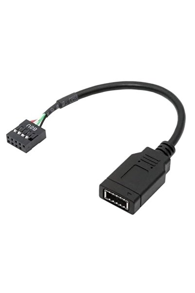 KASTWAVE USB 2.0 9-Pin Male to 3.1 Type E Key-A Female Front Panel Extension ...