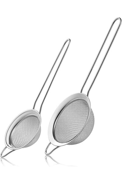 Tazweeq 2 Pack Fine Mesh Strainers, Stainless Steel Mini Sieve with Handle, M...
