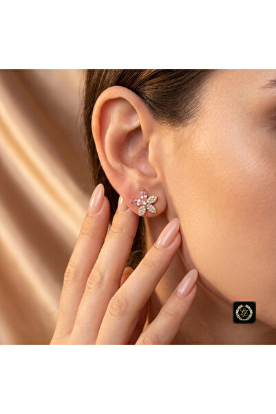 XUPING JEWELRY Vıp Seri 316L Çelik Gold Renk Zarif Lotus Çiçeği Minimal Taşlı...