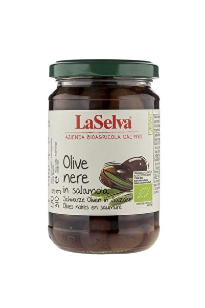 La Selva Organic Black Olives with Pits in Brine 310 g