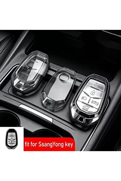 YıldızTuning Husă pentru chei Ssangyong Torres Transparentă-Arzată la Fum