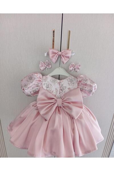 GOLD TEKSTİL Girl's Pink Fluffy Sparkling Birthday Dress - Evening Gown with ...