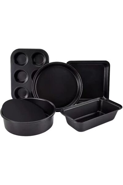 Generic Nonstick Baking Pans Set, 5-Piece Kitchen Baking Sheets for Oven, Bak...