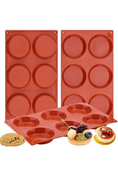 Generic Ocmoiy Silicone Muffin Top Pans/Egg Molds for Baking Non-Stick 3" Rou...