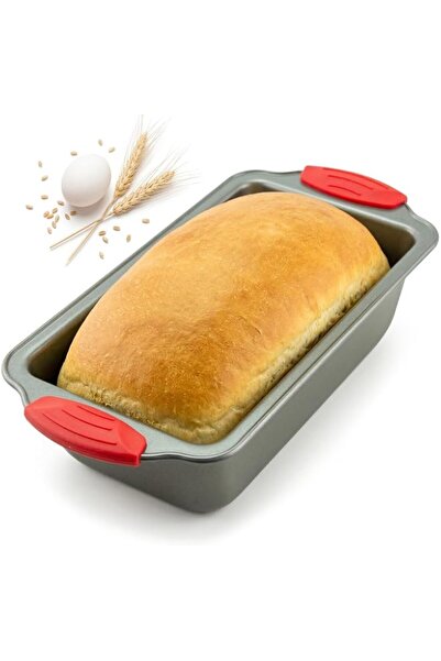 Generic Non Stick Steel Loaf Pan with Silicone Handles - 21 x 11 cm Bread Bak...