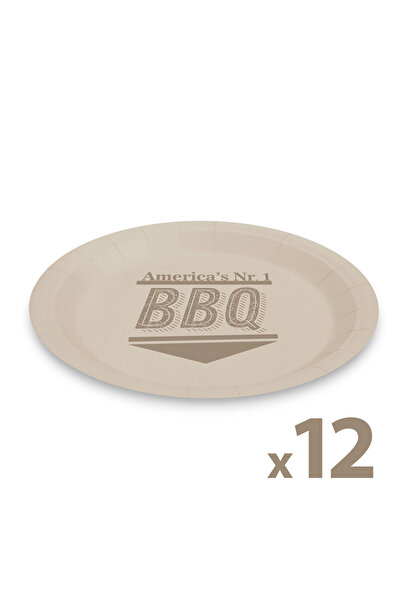 Alista Home Cardboard BBQ plates 23 cm, set of 12 pcs, disposable plates
