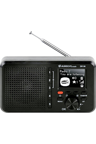 ALBRECHT DR 86 Φορητό Ραδιόφωνο Επαναφορτιζόμενο DAB+ με USB Μαύρο