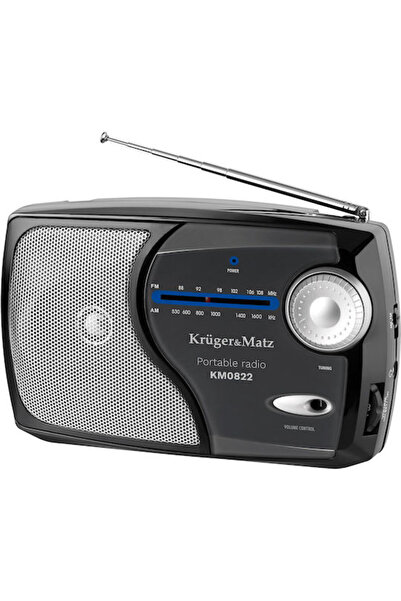 Kruger&Matz Κρούγκερ & Ματζ KM 822 Φορητό Ραδιόφωνο Ηλεκτρικό / Μπαταρίας Μαύρο