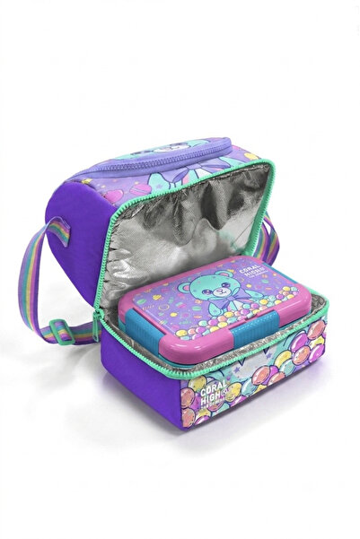 Coral High Two-tiered lunch box and stainless steel food container set