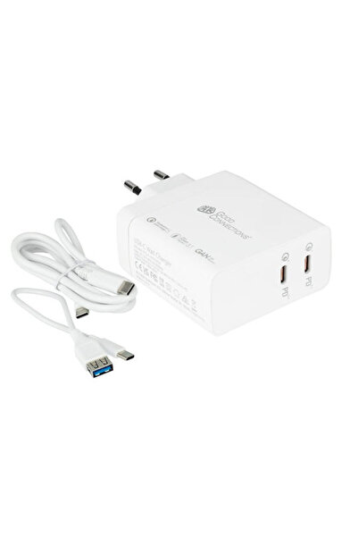 Good Connections Φορτιστής GaN με 2 θύρες USB-C και καλώδιο USB-C σε USB-C, 1...