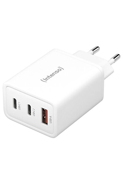 Intenso Ασύρματος Φορτιστής GaN με Θύρα USB-A και 2 Θύρες USB-C 65W Λευκό