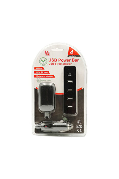 Other Σταθμός Φόρτισης Minwa με 4 Θύρες Εξόδου USB-A σε Μαύρο Χρώμα (MW-A4U)