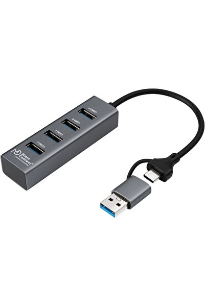 MicroConnect Διανομέας USB 4 Θυρών USB 3.0 με Σύνδεση USB-C Κωδικός: USBHUB4-...