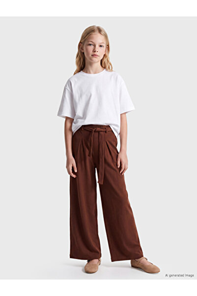 LC Waikiki I Linen Look Girls' Pleated Trousers from Freezen Store