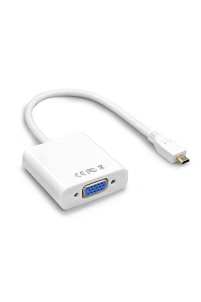 Micro Hdmi To Vga Çevirici Dönüştürücü Adaptör (Ses Destekli)