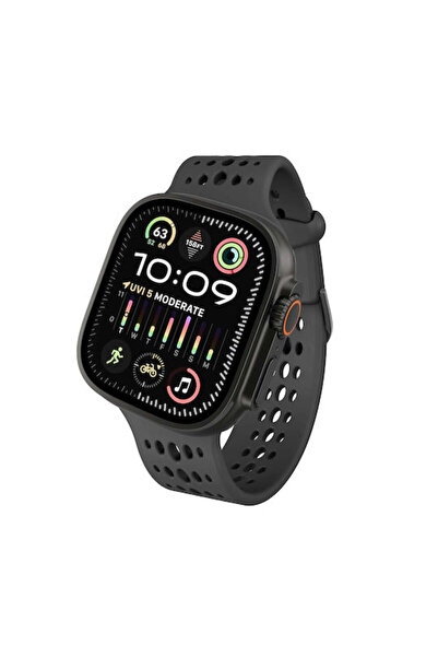 decoded Λουράκι Σιλικόνης Ares O για Apple Watch 44 έως 49 χιλιοστά Μαύρο