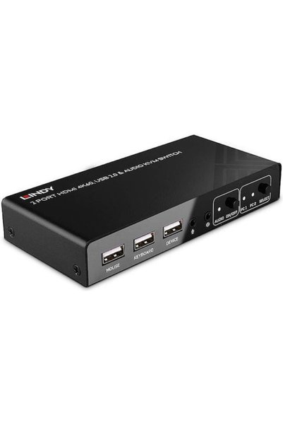 LİNDY 32809 Διακόπτης KVM & Δεδομένων με Ήχο HDMI USB 2.0