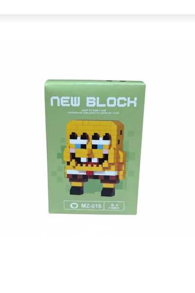 elaa aksesuar Sünger Bob Figürlü Lego- Sünger Bob Karakterli Lego -3D Zeka Ge...