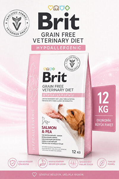 Brit Veterinary Diet Hypoallergenic Somonlu ve Bezelyeli Tahılsız Köpek Kuru ...