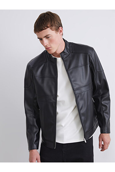 LC Waikiki I Standardkalıp Upright Roba Collar Men's Leather Look Jacket from...