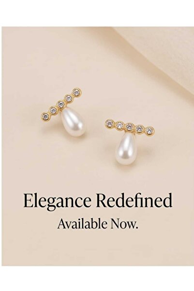 XUPING JEWELRY Pearl Earrings with Drop Details