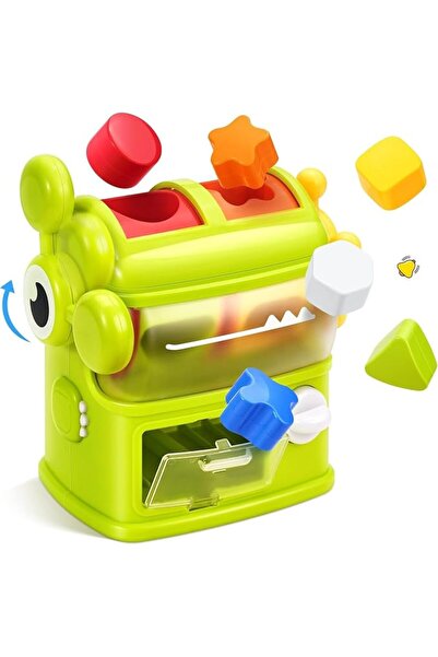 Soofam Shape Sorter Toy for Toddlers 1-3, Monster Eating The Shapes,with 6 Ra...
