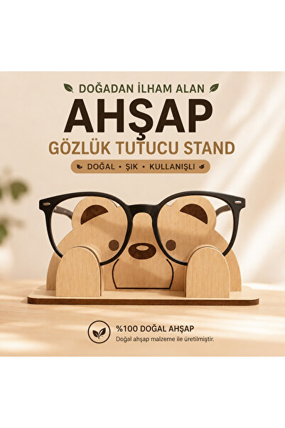 ROKH Wooden Bear Glasses Holder Stand |   Decorative Glasses Stand |   Deskto...