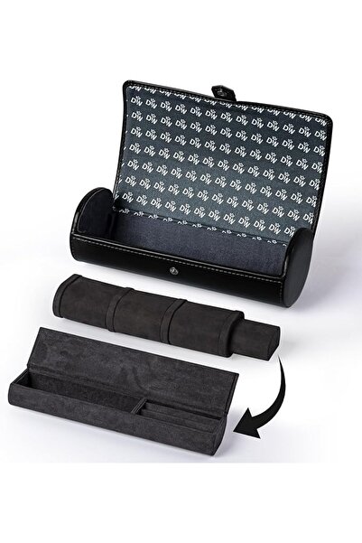 GENERAL DUKWIN Vegan Leather Watch Roll Traval Case with 3 Slots with Hidden ...