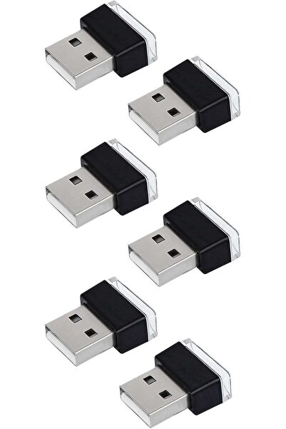 ALMEKAQUZ 6 قطع مصابيح LED داخلية للسيارة بمنفذ USB، إضاءة ليلية صغيرة محمولة...
