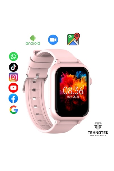 TehnoTek Smartwatch 4G pentru copii, TehnoTek, Android, Localizare GPS, Googl...
