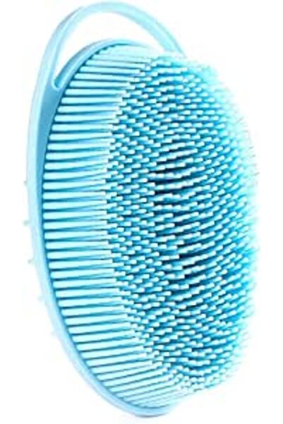 MELLA Myla 2-in-1 Body Cleansing and Exfoliating Silicone Brush and Head Mass...