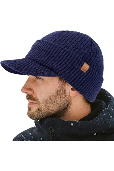 TOPDesign TOP-EX PolarWool 100% Merino Wool Peaked Cap Men Women Winter Knitt...
