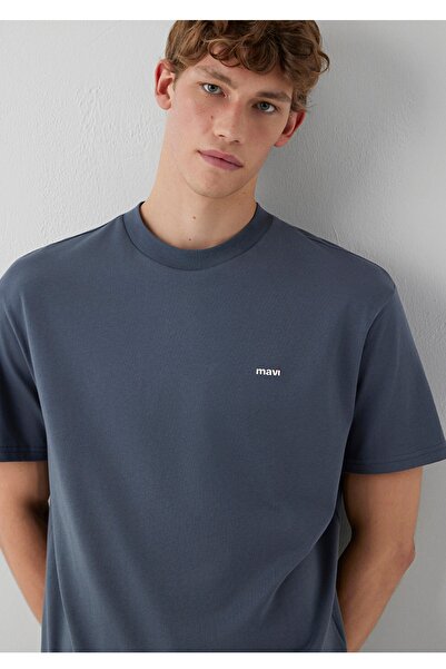 Mavi Logo Printed 100% Cotton Loose Fit T-Shirt