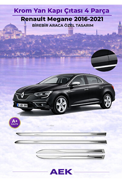 AEK Modern Renault Megane 4 Yan Kapı Çıtası 2016-2021 Paslanmaz Çelik