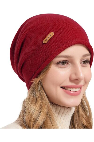 GENERAL ACUSHLA 100% Merino Wool Slouchy Beanie for Women & Men Knit Winter H...