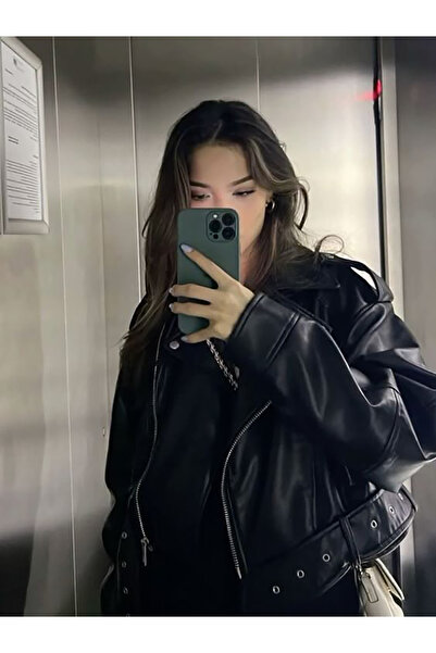 piel island New Season Oversize Biker Leather Jacket