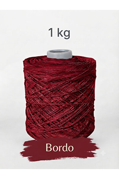 Bevella Macrame Cord 1 kg 2 mm Premium İnce Zincir Cotton, Makrome İpi Bordo ...
