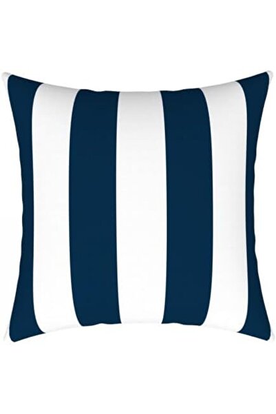 sultan garden center Decorative Outdoor Throw Pillow – Blue & White Stripe, 4...