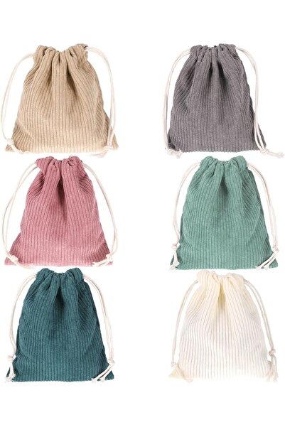 Aputue Drawstring Makeup Bag, 6Pcs Mini Velvet Cosmetic Bags with Drawstrings...