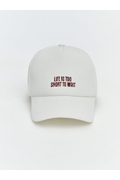 LC Waikiki Trendlucky Girls' Cap with Lettering Printed on It