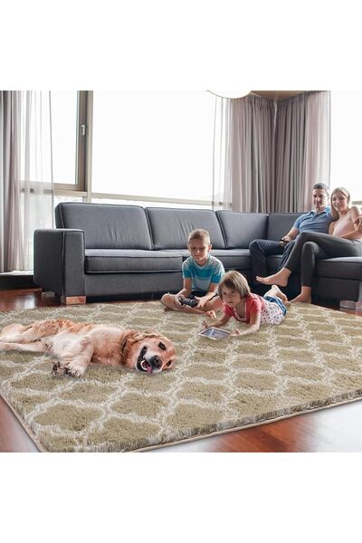 Vinnatsu High Pile Fluffy Shaggy Area Rug Extra Soft Moroccan Carpet, Plush D...