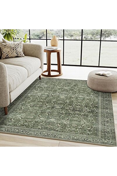 GENERAL PureCozy Vintage Beige Living Room Rugs 80x150cm Washable Rugs | Non ...