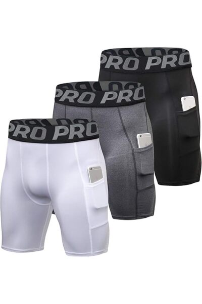 GENERAL Compression Shorts for Men 1 or 3 or 5Pack Sports Anti-Chafing Underw...