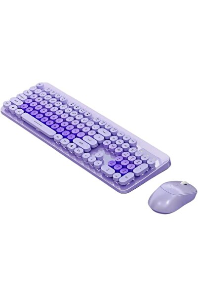 GENERAL XUMIUZIY Wireless Keyboard and Mouse Combo, Cute Round Keycaps, 104 K...