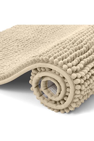 GENERAL Non Slip Chenille Bath Mat, Extra Soft Bathroom Mat, Super Absorbent ...