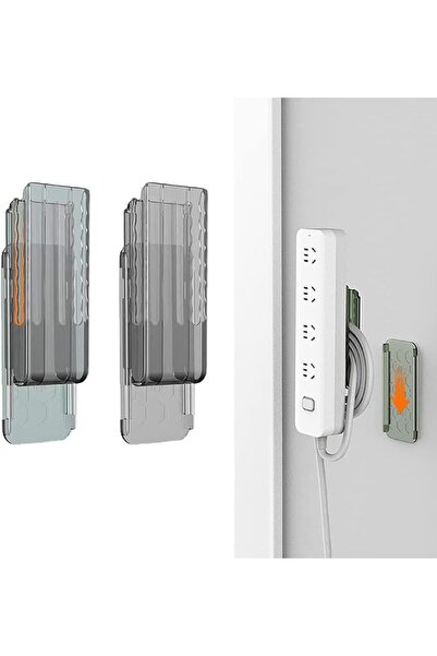 Recheer-Go 2 Pcs Power Strip Holder, Adhesive Punch-Free Socket Self Desktop ...